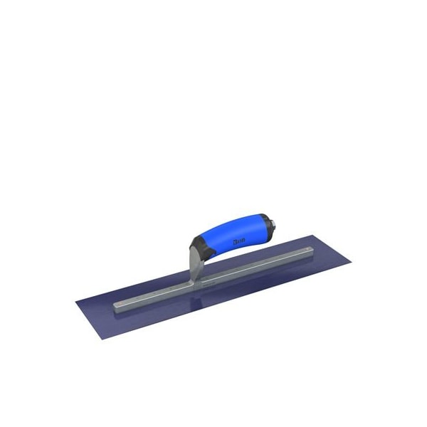 Ultra Flex Blue Steel Finishing Trowel - Square End 16" x 4" with Comfort Wave Handle